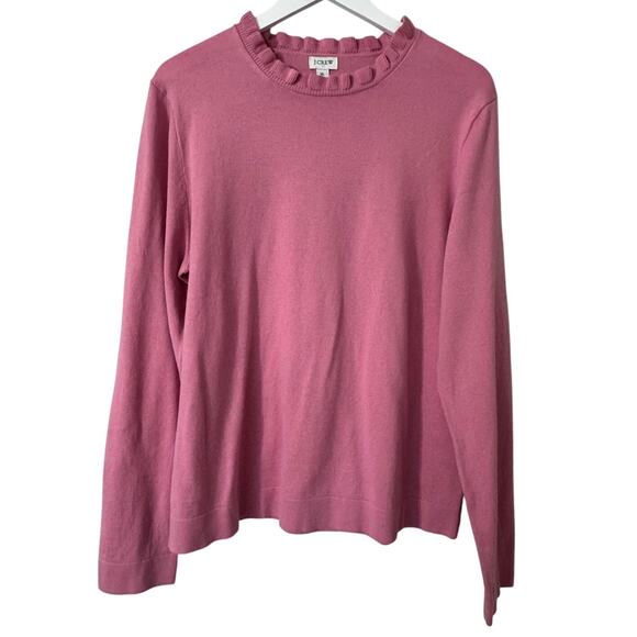 J. Crew Ruffle Neck Long Sleeve Sweater Size XL - Picture 1 of 6